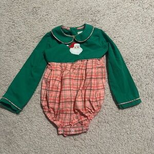Ruth and Ralph Santa Plaid Long-Sleeve Bubble